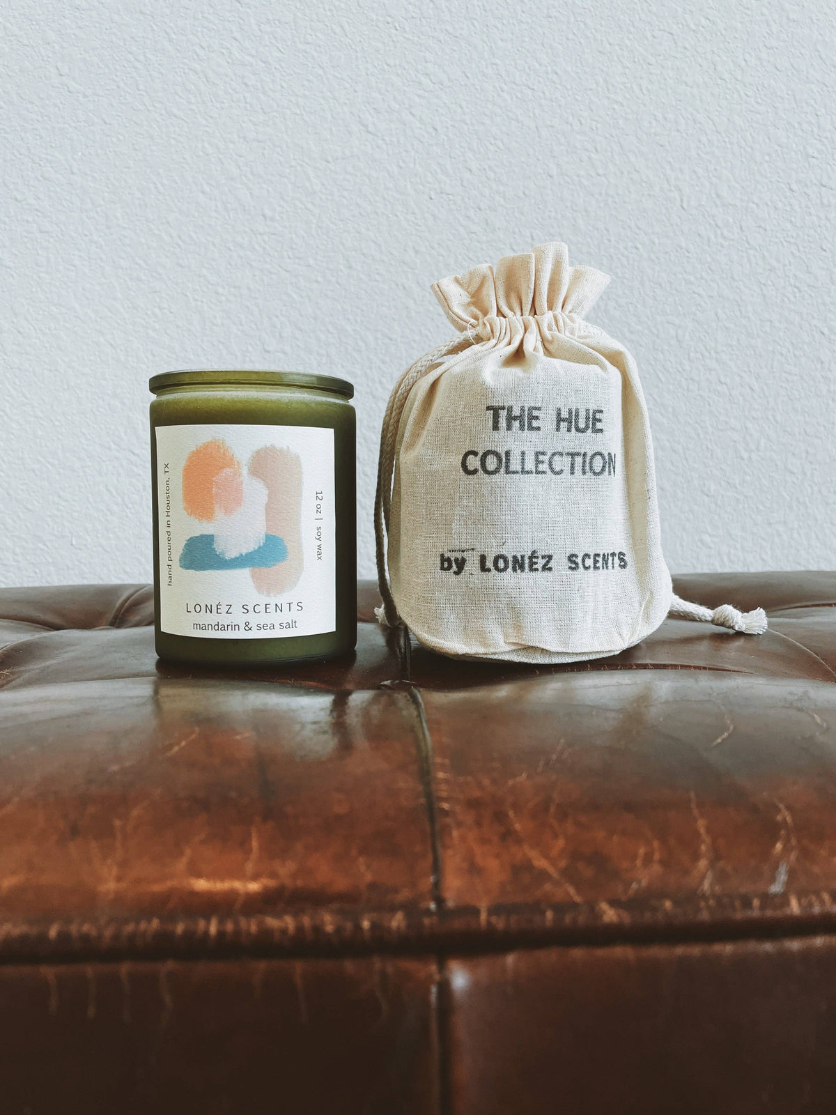 Green Jar Candle with Mandarin & Sea Salt Text